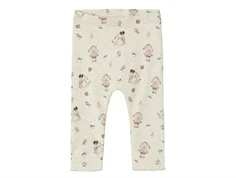 Beige meleret leggings med print af små kaniner fra Name It 13235914 peyote melange
